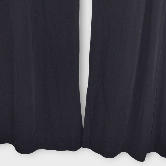 Ralph Lauren Womens Pants Sz Large Black Jersey Knit Pullon Wide Leg Classicore - Picture 4 of 7